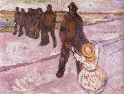 Edvard Munch Worker and Children oil on canvas